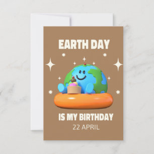 Earth Day Birthday 22 April Einladung