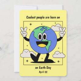 Earth Day Birthday Geboren am 22. April Custom Feiertagskarte
