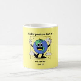 Earth Day Birthday Geboren am 22. April Custom Kaffeetasse