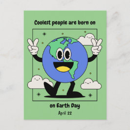 Earth Day Birthday Geboren am 22. April Custom Postkarte