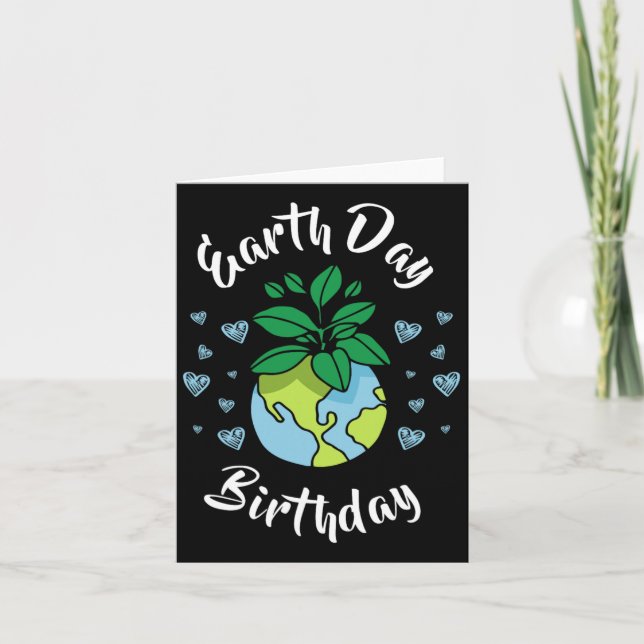 Earth Day Birthday-Geschenk Karte (Vorderseite)