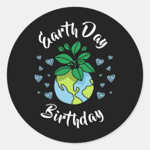 Earth Day Birthday-Geschenk Runder Aufkleber