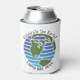 Earth Day Blue Green Globe Map Planet Dosenkühler