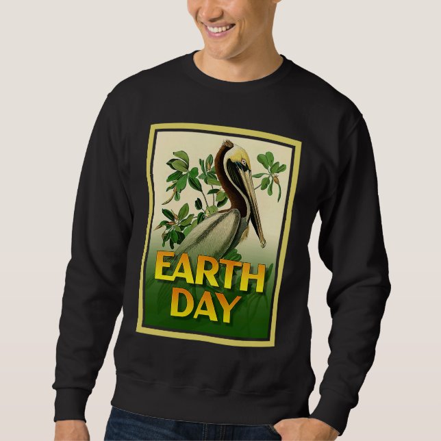 Earth Day Brown Pelican Bird    Set 1 Sweatshirt (Vorderseite)
