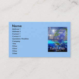 Earth Day Business Card Visitenkarte