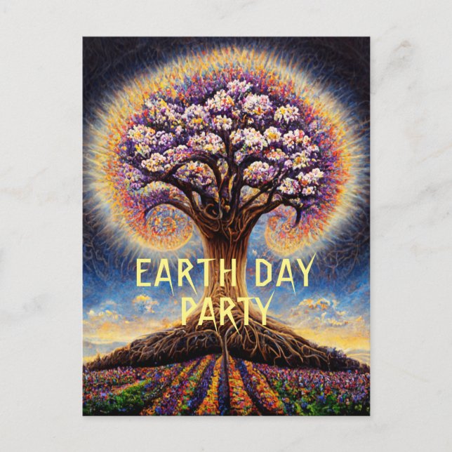 Earth Day Celebration Postcard Postkarte (Vorderseite)