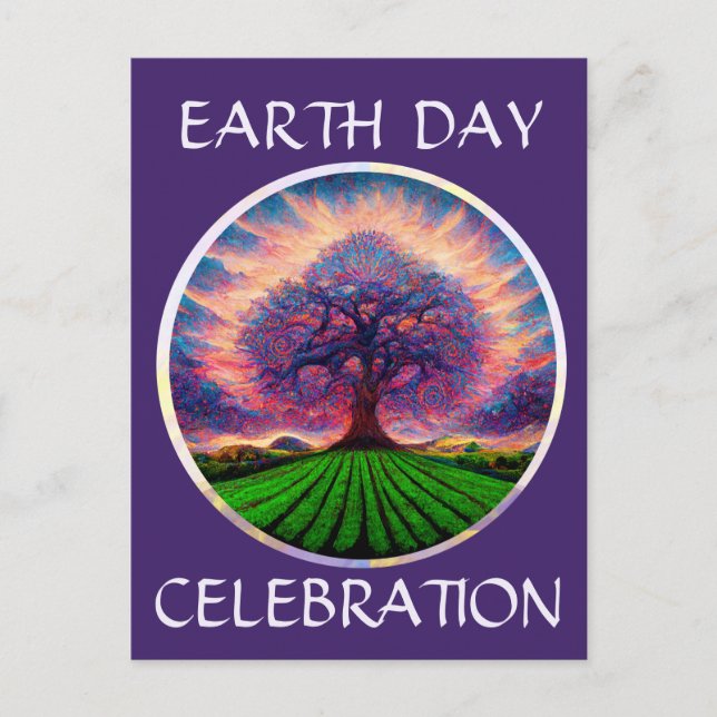 Earth Day Celebration Postkarte (Vorderseite)