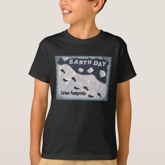 Earth Day - CO2-Fußabdrücke T-Shirt (Vorderseite)