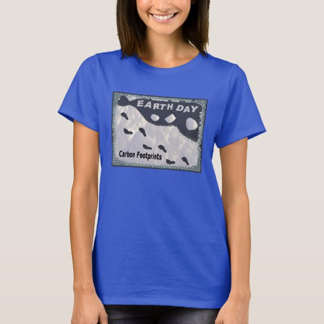 Earth Day - CO2-Fußabdrücke T-Shirt (Vorderseite)