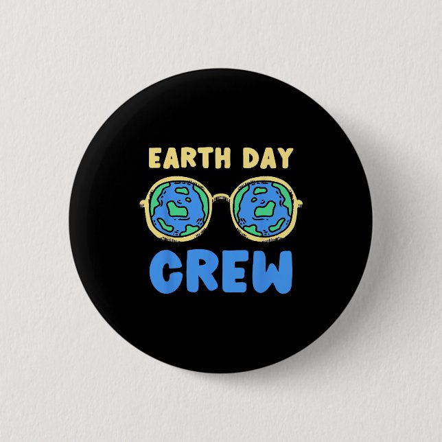 Earth Day Crew Earth Day Button (Vorderseite)