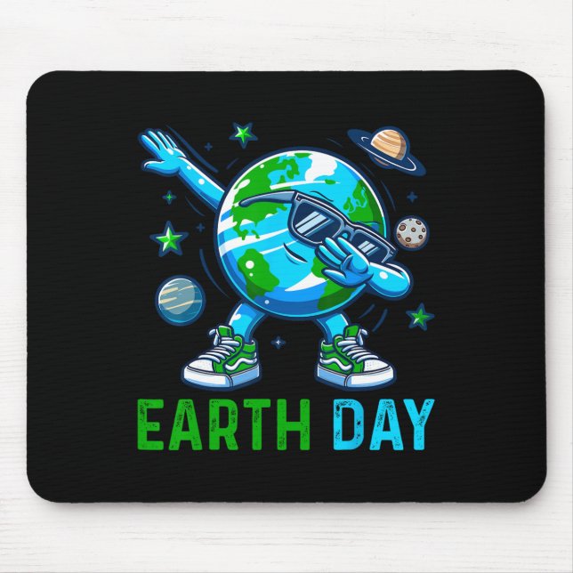 Earth Day Dabbing Earth Planet Environmentalist Mousepad (Vorne)