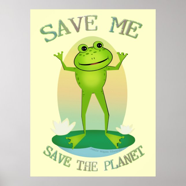 Earth Day Environmental Frog Poster (Vorne)