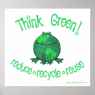 Earth Day Environmental Frog Poster