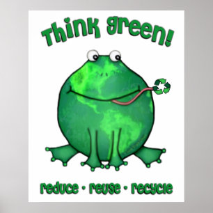 Earth Day Environmental Frog Poster