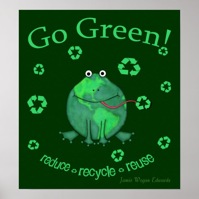 Earth Day Environmental Frog Poster (Vorne)