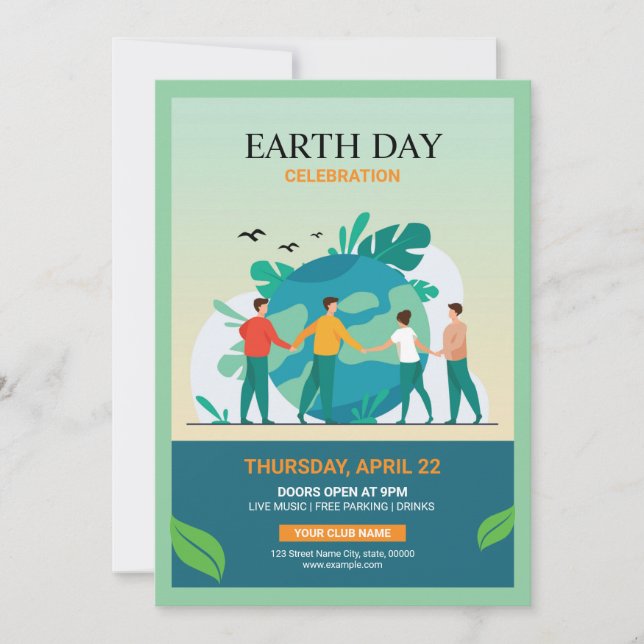 Earth Day Event Flyer Einladung (Vorderseite)