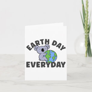 Earth Day Everyday Koala Globe Karte