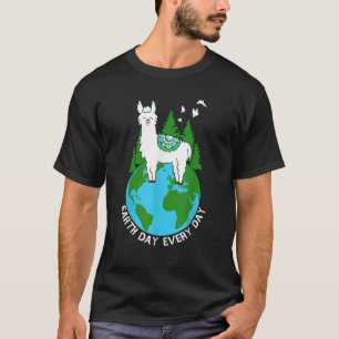 Earth Day Everyday Llama Cool Pro Environment-Lieb T-Shirt