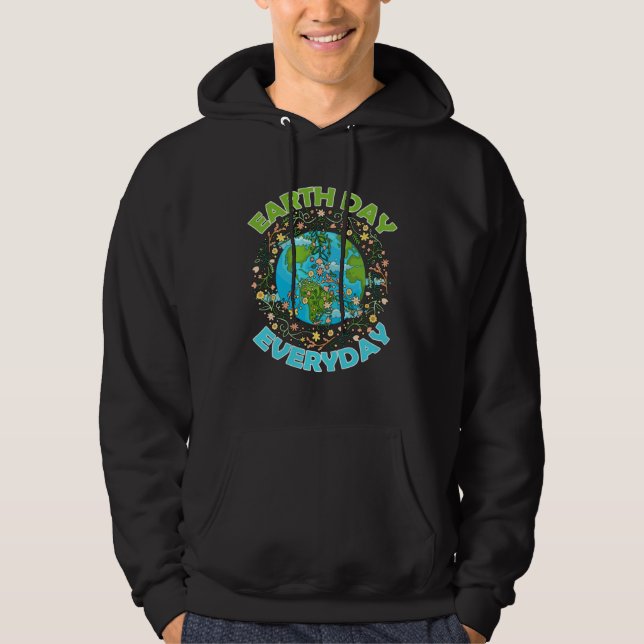 Earth Day Everyday World Global Peace Environment Hoodie (Vorderseite)