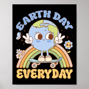 Earth Day for Women Teachers Men and Kids Poster