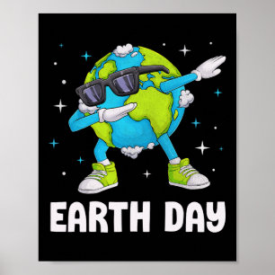 Earth Day Funny Dab Dabing Earth Day Design Kids Poster
