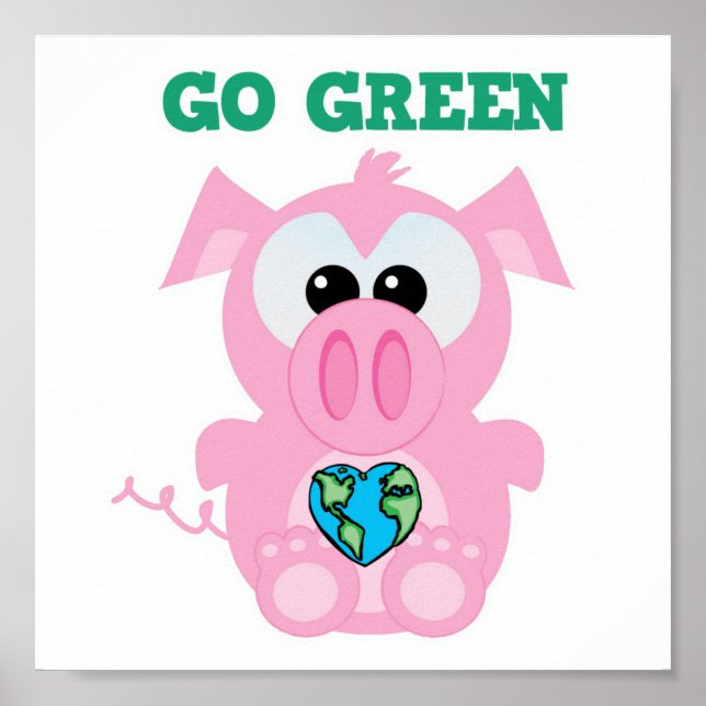 Earth Day Go Green Cans Poster (Vorne)