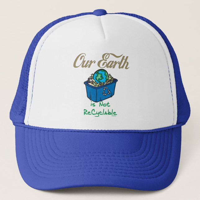 Earth Day Hat Truckerkappe (Vorderseite)