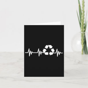 Earth Day Heartbeat Recycelnd Recycle für Men Wome Karte