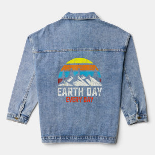 Earth Day Jeden 51. Jahrestag Planet Lehrer Jeansjacke