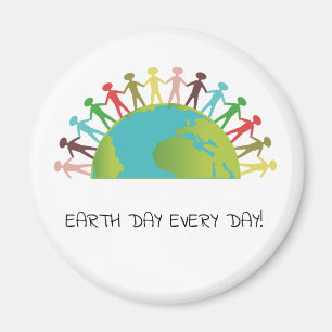 Earth Day Jeden Day Magazin Magnet