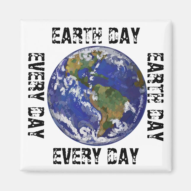 Earth Day Jeden Day Magazin Magnet (Vorne)