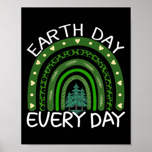 Earth Day Jeden Rainbow Design Earth Day 1 Poster