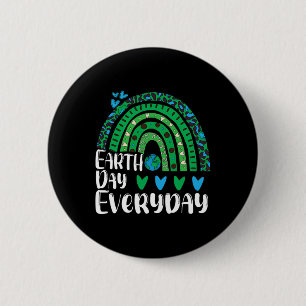 Earth Day Jeden Rainbow Earth Day Button
