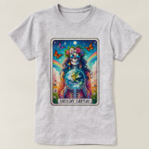 Earth Day Jeden Skelett Tarot Card T - Shirt