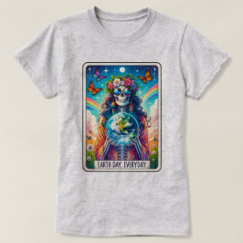 Earth Day Jeden Skelett Tarot Card T - Shirt