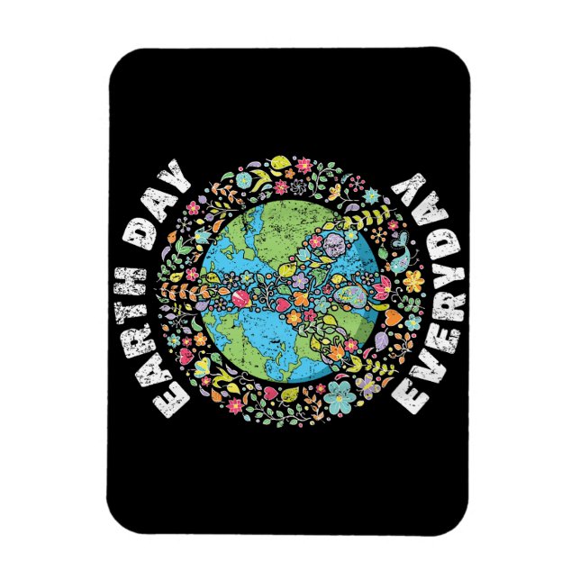 Earth Day Jeden Tag der Erde Magnet (Vertikal)