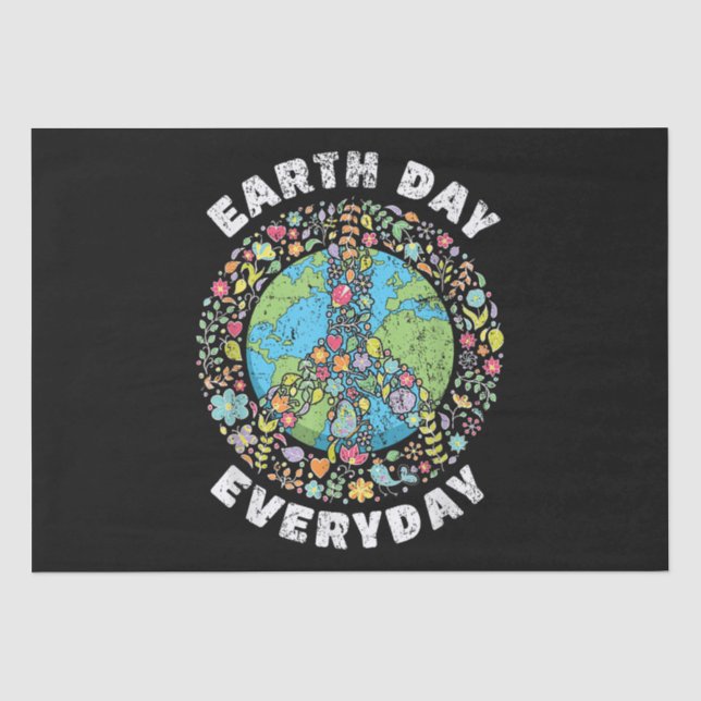 Earth Day Jeden Tag der Erde Seidenpapier (Vorderseite)