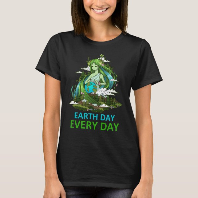 Earth Day Jeden Tag der Erde T-Shirt (Vorderseite)