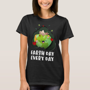Earth Day Jeden Tag Rette Girl Hugging Globe die P T-Shirt
