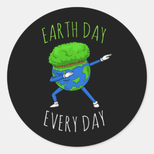 Earth Day Jeden Tag Science Recycle Umwelt Gi Runder Aufkleber
