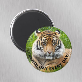Earth Day Jeden Tag Sumatran Tiger Foto Magnet