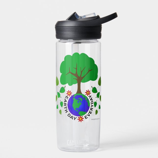 Earth Day Jeden Wasserflasche Trinkflasche (Links)