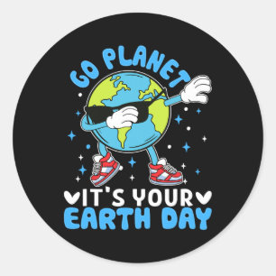 Earth Day Kids Kleinkind Boys Niedlich Planet Funn Runder Aufkleber