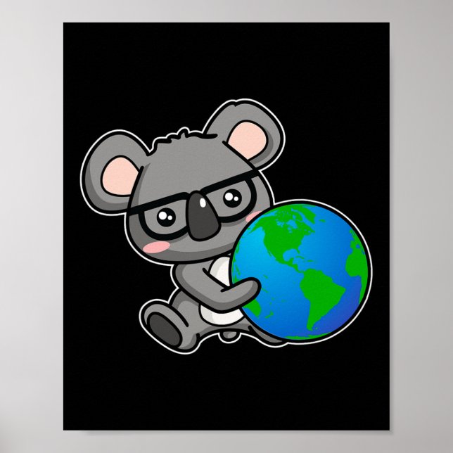 Earth Day Koala Bären Geschenkdesign Poster (Vorne)