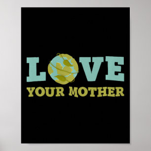 Earth Day Liebe Your Mother Planet Environment Wom Poster
