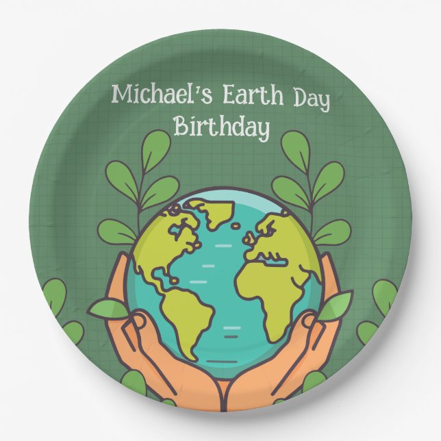 Earth Day Party Pappteller (Vorderseite)