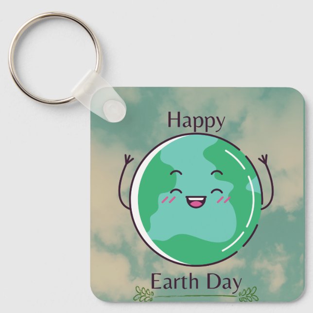 Earth Day Party Schlüsselanhänger (Vorderseite)