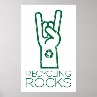 Earth Day: Recycelnd Steine! Poster