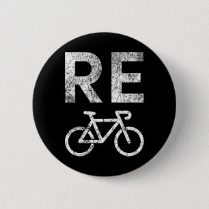 Earth Day Recycle Bicycle Pun Button