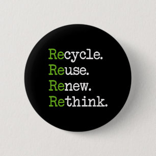 Earth Day Recycle Wiederverwendung Erneuerbare Umd Button
